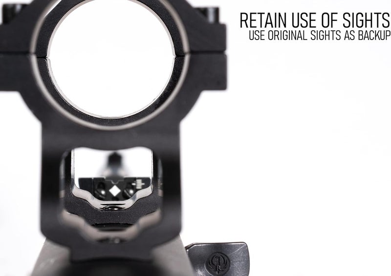 Monstrum Store حلقة نطاق متوافقة مع Ruger 10/22 | ارتفاع مركز 1.5 بوصة مع قاعدة شفافة | قطر 1 بوصة - Image 3